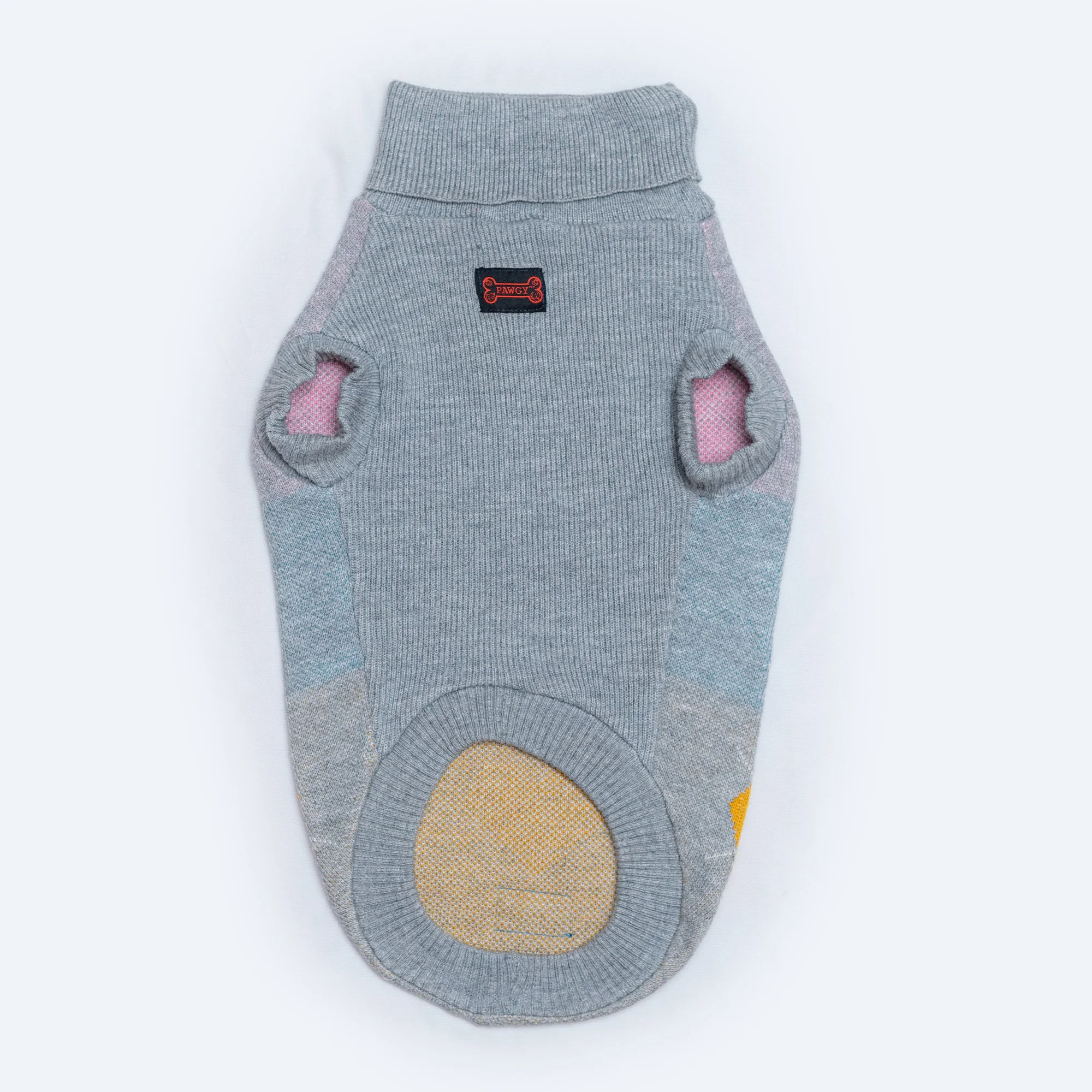 Pawgy Pets High Neck Sweater: Grey for dogs & cats - Image 5