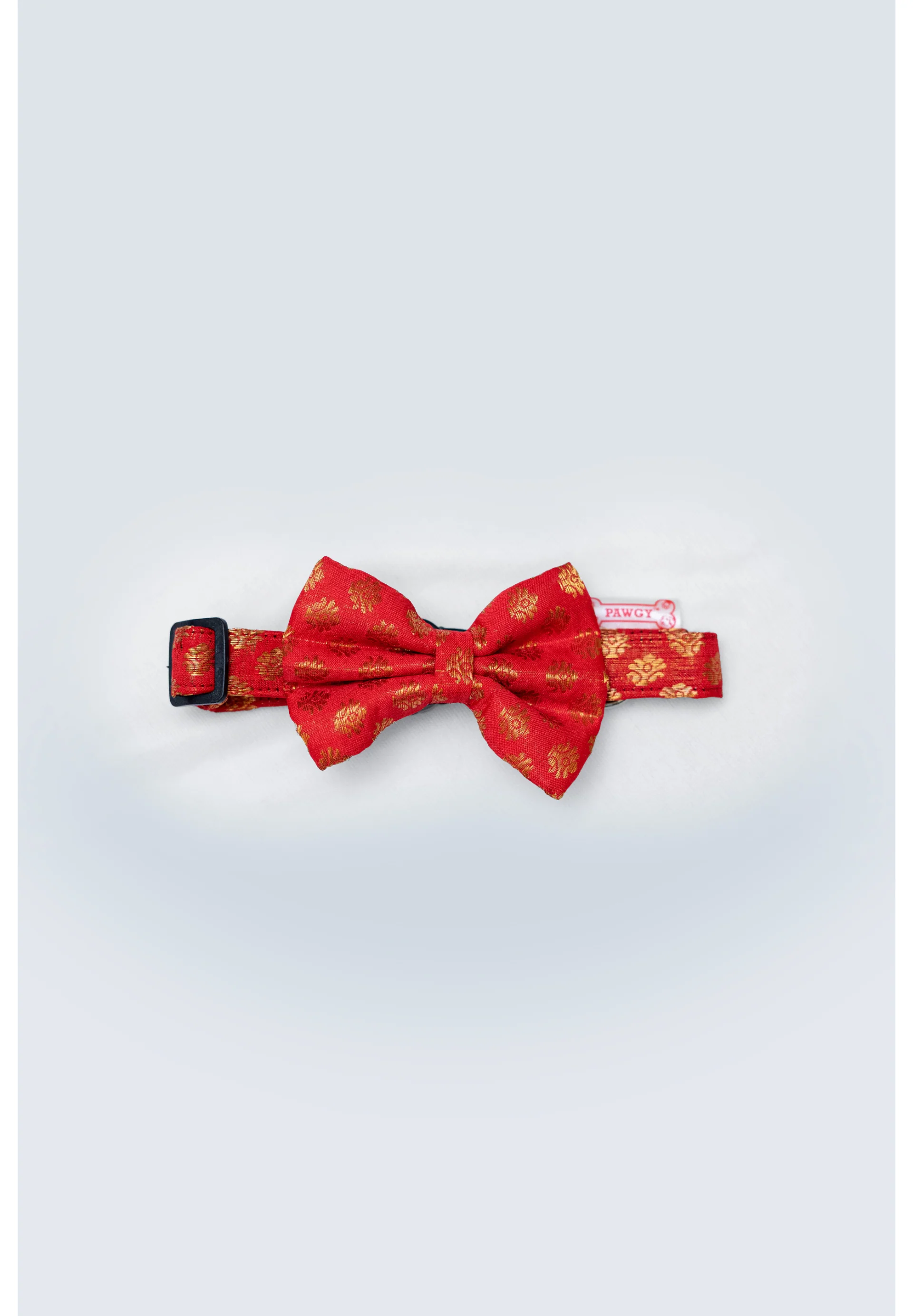 Pawgy Pets Occasion wear Bow Collar: Red for Dogs & Cats - Image 3
