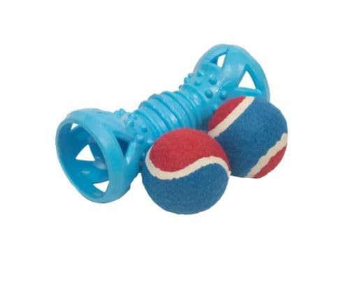Pawgy Pets  Double Ball Dumbbell Chew Toy With Natural Rubber For Dog (Grey) - Image 3